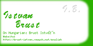 istvan brust business card